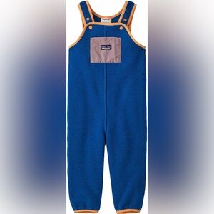 BNWT Baby Synchilla Fleece Overalls Endless Blue - 12-18 mos